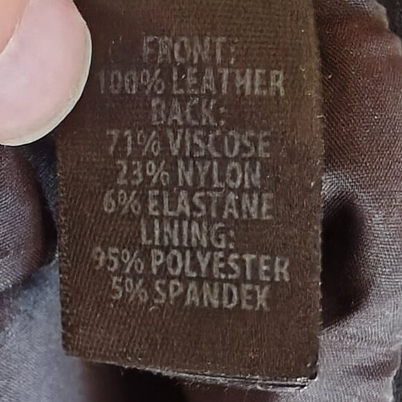 St. John Black Leather Front Panel Stretch Leggings S - Picture 9 of 12